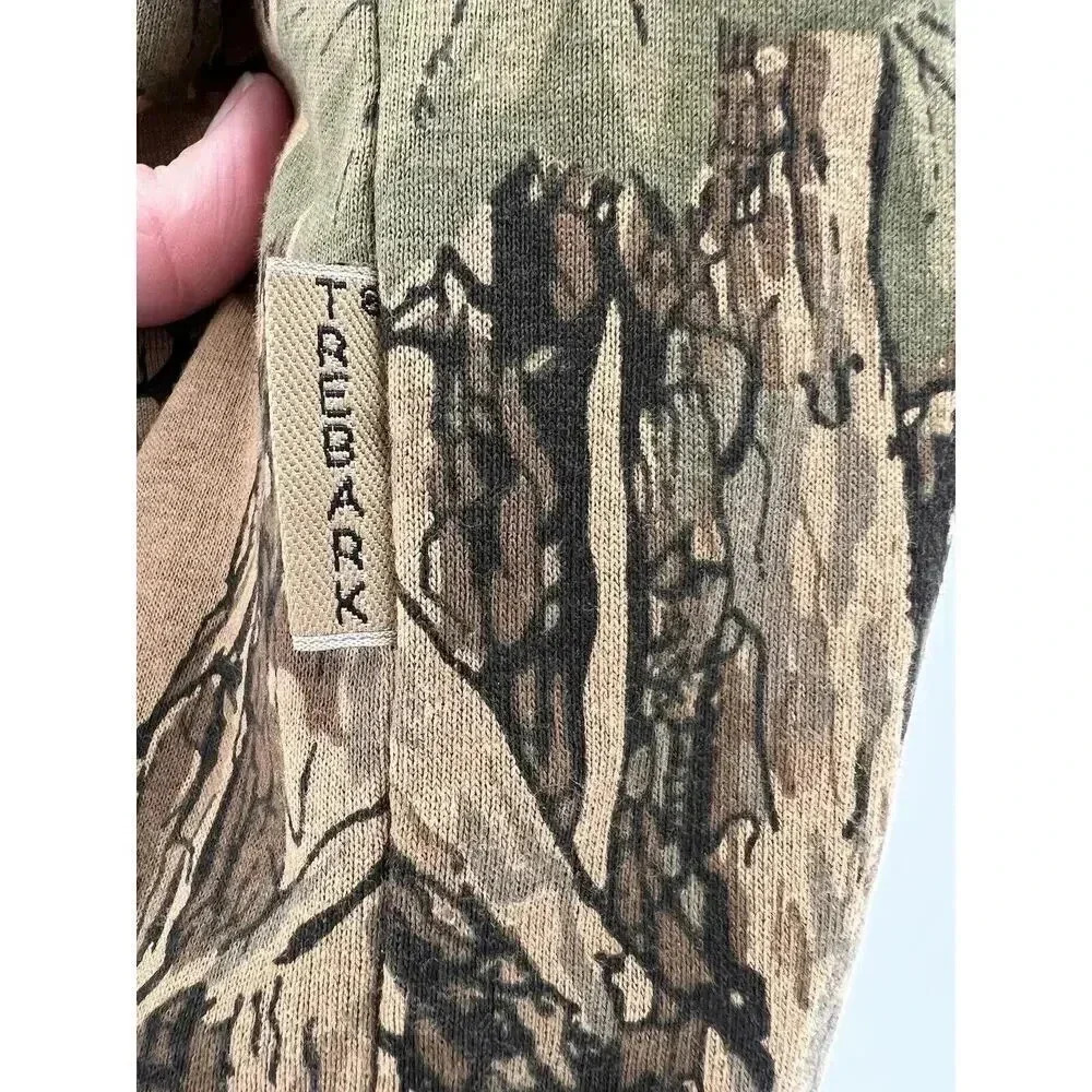 Horizon Trebark Camo Hunting T Shirt Size LARGE Brown Tree Green EXCELLENT COND